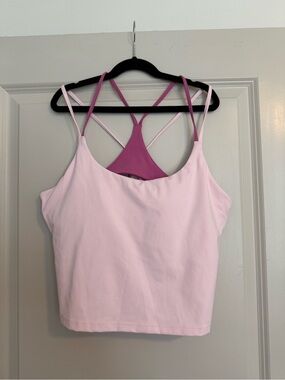 Light Pink Strappy Crop Tank Top FABLETICS